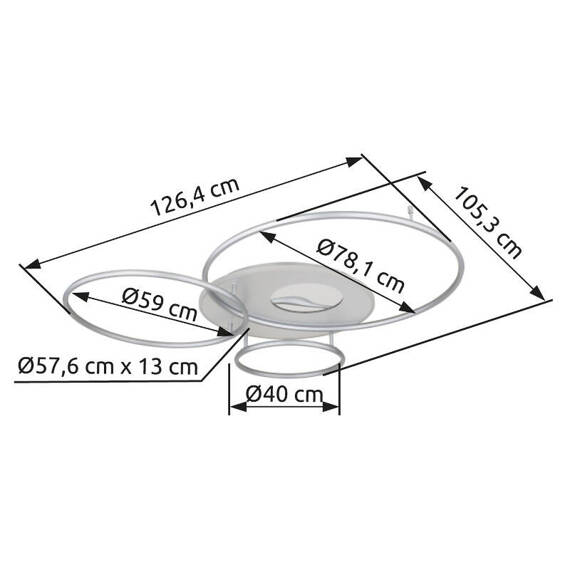 Globo Lighting Lampa sufitowa Invertina 48466-70A