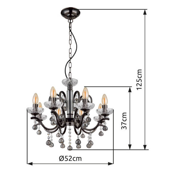 Globo Lighting Lampa wisząca Camila 64134-8