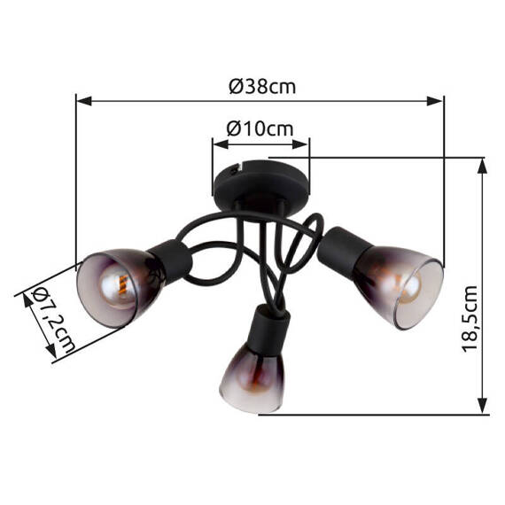 Globo Lighting Satella 54312-3D Lampa sufitowa