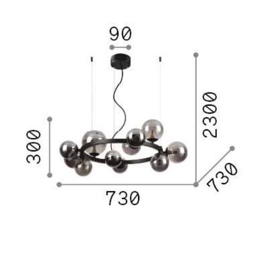 Ideal Lux 283807 Perlage SP11 Zwis