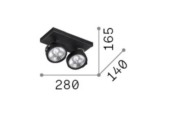 Ideal Lux 300559 Konig Plafoniera