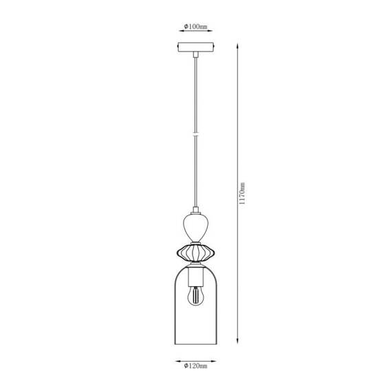 Italux Busco Żyrandol PND-30263-1C-BRO-SG