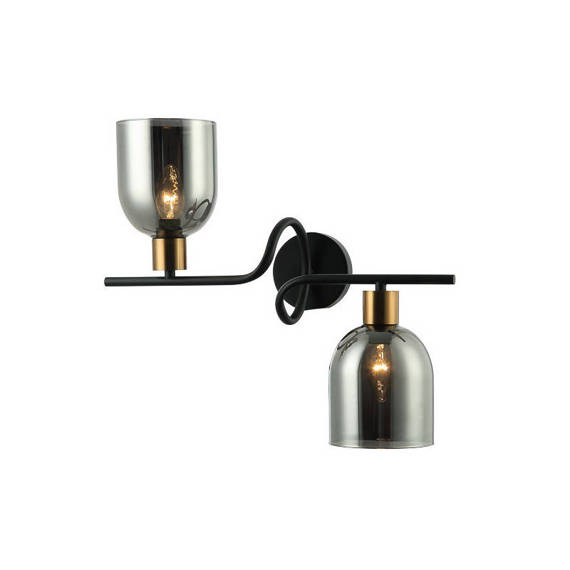 Italux Lampa ścienna Servio WL-66892-2A-BK-SG