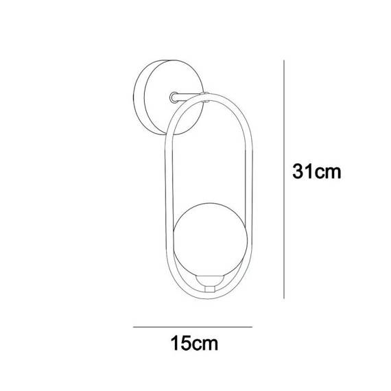 Italux Lupus Kinkiet WL-3965-1-BL