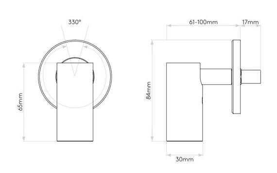 Kinkiet Astro Micro Recess Unswitched 1407001