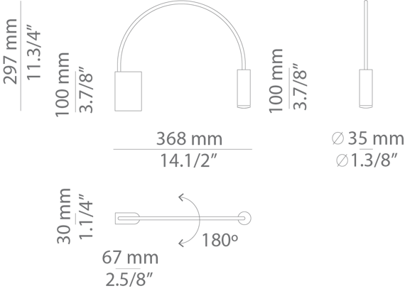 Kinkiet Estiluz Volta A-3530 biały