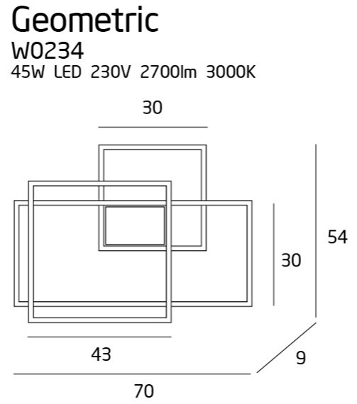 Kinkiet MaxLight Geometric W0234