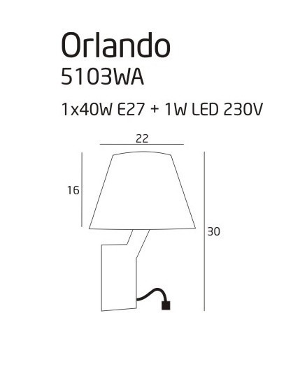 Kinkiet MaxLight Orlando 5103WA WH