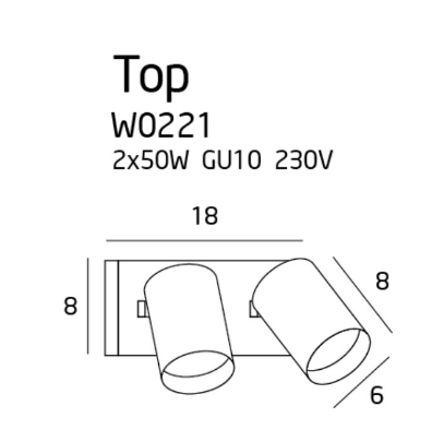 Kinkiet MaxLight Top W0221