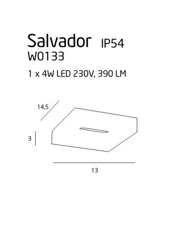 Kinkiet Maxlight Salvador W0133 IP54