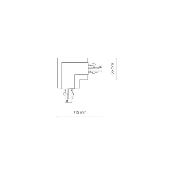 Lącznik kątowy wpuszczany Nowodvorski 8683 Lewy Ctls Recessed Power L Connector Czarny