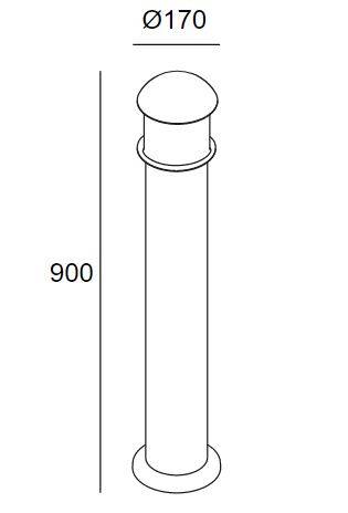 Lampa Balizas stojąca zewnętrzna LEDS 55-9320-Z5-M3 Grok