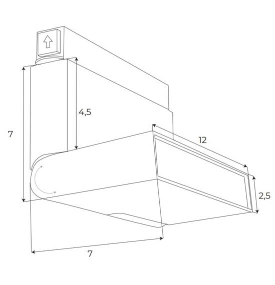 Lampa Magnetyczna Łamana System On/Off Maxlight Magnetic M0007N