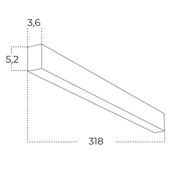 Lampa Plafon Azzardo LINELIO  POINTS 318 CCT DIMM BK AZ5671