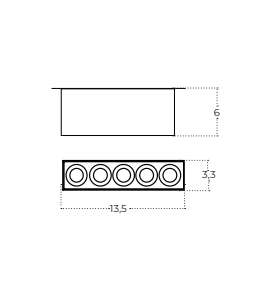 Lampa Plafon Tetris 5 10W CCT WH AZ6279