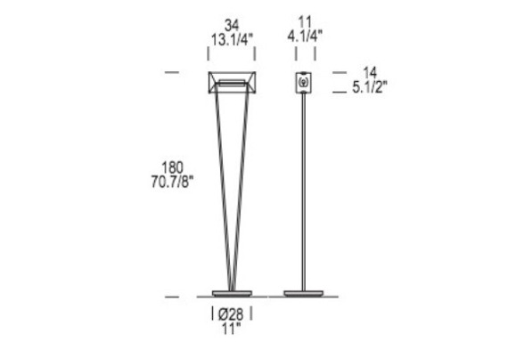 Lampa Podłogowa Leucos VITTORIA TR1 / C transparentna