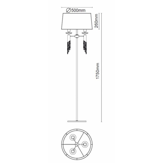 Lampa Podłogowa Mantra TIFFANY 3869