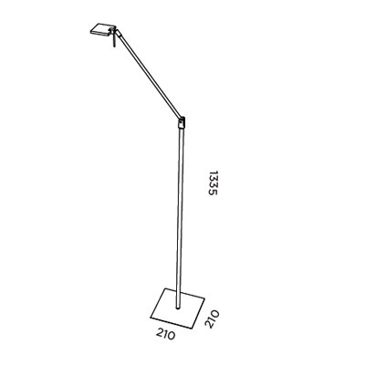 Lampa Podłogowa Pujol Del P-76 Nikiel Matowy