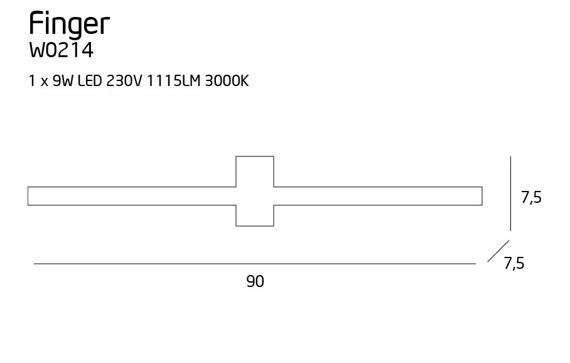 Lampa Ścienna Maxlight Finger W0214