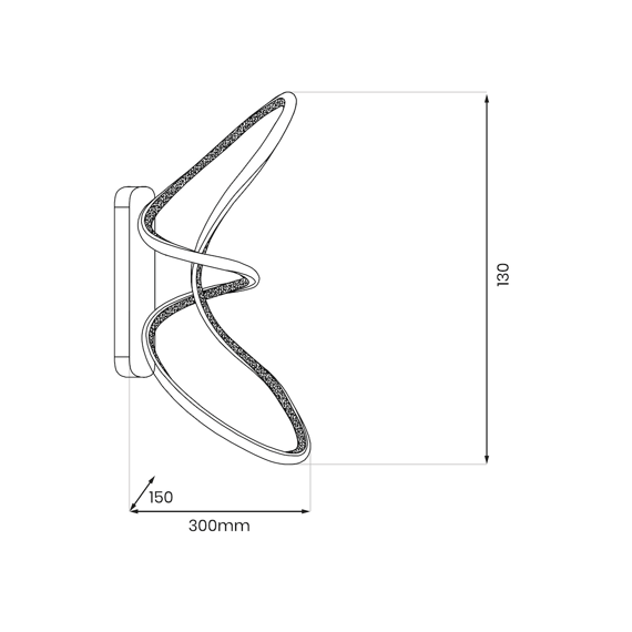 Lampa Ścienna Milagro Tesoro ML1052