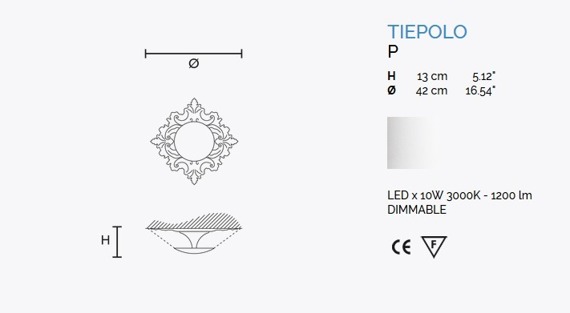 Lampa Sufitowa MASIERO TIEPOLO P