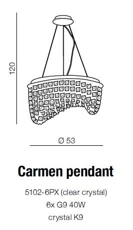 Lampa Wisząca AZzardo CARMEN AZ1284