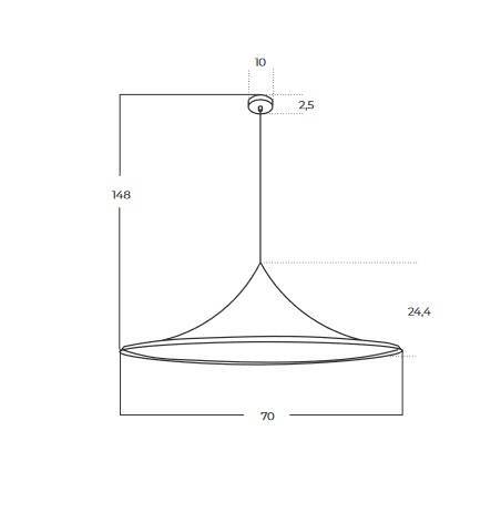 Lampa Wisząca Azzardo Keldan 70 WH AZ5903