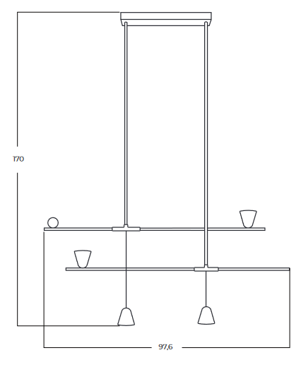 Lampa Wisząca Azzardo Spoleto BK AZ5642