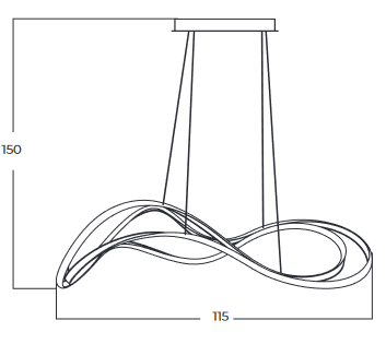 Lampa Wisząca Azzardo Twist Pendant 3-STEP DIMM BK AZ5733