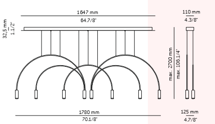 Lampa Wisząca Estiluz Volta L165.1T1D1T Czarny