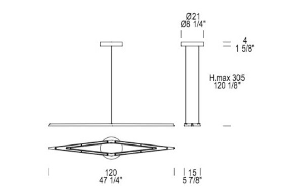 Lampa Wisząca Leucos FLECHA S LED