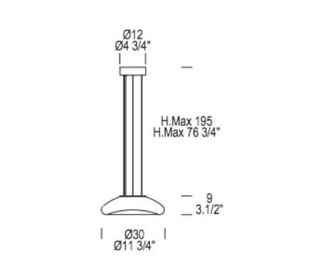 Lampa Wisząca Leucos KEYRA 30 S LED przezroczysta 30 cm