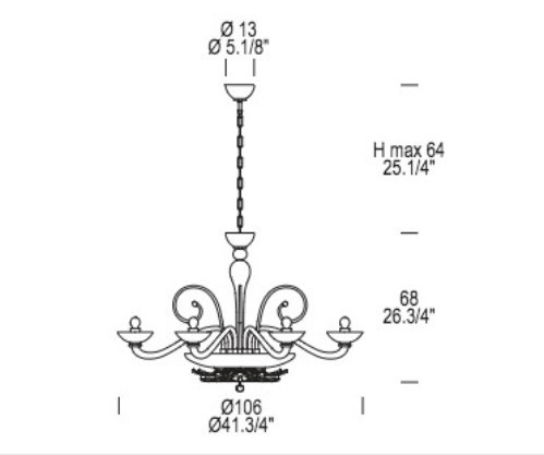 Lampa Wisząca  Leucos ORLEANS L 12 czarna