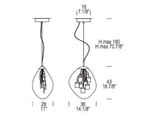 Lampa Wisząca Leucos SPORE S LED