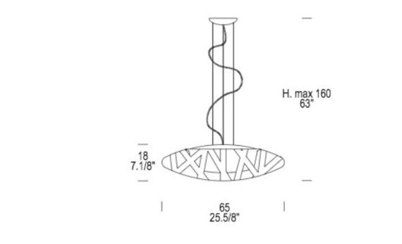 Lampa Wisząca Leucos X-RAY S 65 biała