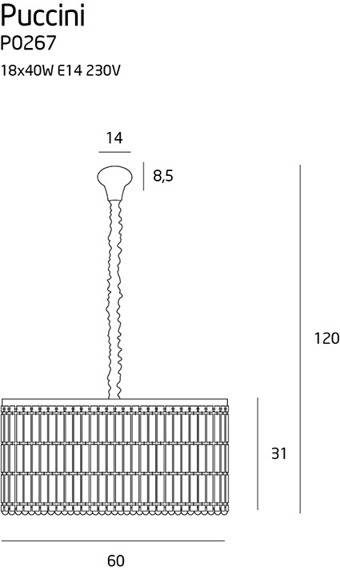 Lampa Wisząca Maxlight Puccini P0267