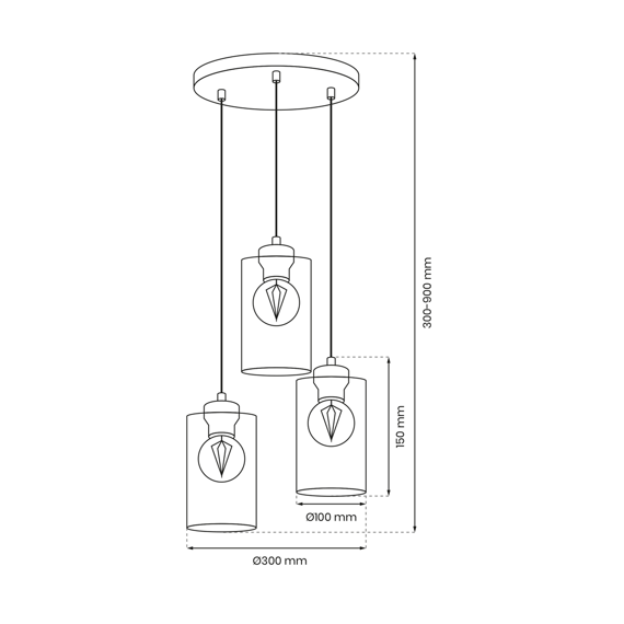 Lampa Wisząca Milagro Chic czarno-złota MLP8385