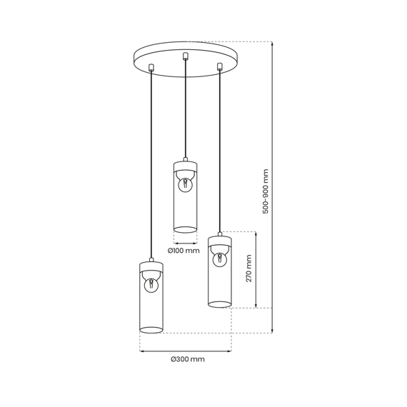 Lampa Wisząca Milagro Elica Czarny MLP8666