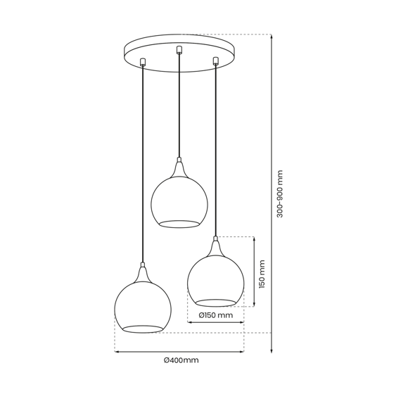 Lampa Wisząca Milagro Monte Złota MLP8403