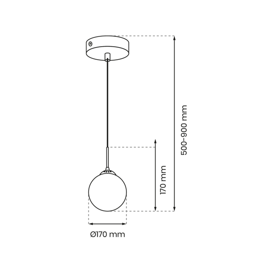 Lampa Wisząca Milagro Reflex Czarny MLP8413