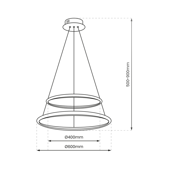 Lampa Wisząca Milagro Rotonda ML7942 Czarna