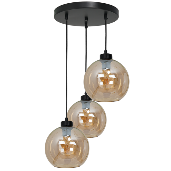 Lampa Wisząca Milagro Sofia 3 MLP6584 Amber