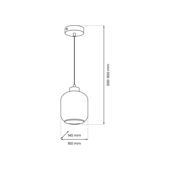 Lampa Wisząca Milagro Sombra MLP8373 Smoked