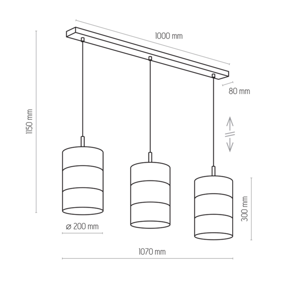 Lampa Wisząca TK Lighting Bogart 3215 