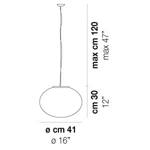 Lampa Wisząca VISTOSI LUCCIOLA SP M 41 cm