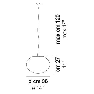 Lampa Wisząca VISTOSI LUCCIOLA SP P 36 cm