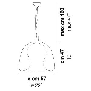 Lampa Wisząca VISTOSI NARANZA SP G biała