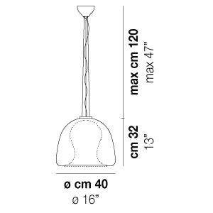 Lampa Wisząca VISTOSI NARANZA SP P biała