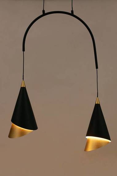 Lampa Wisząca czarno-złota Dann Lux Ralto 2 DLD5326