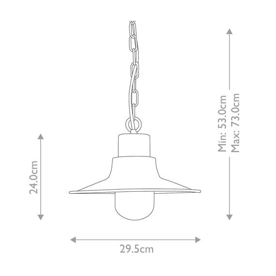 Lampa Wisząca zewnętrzna Elstead SHELDON-CH-BR Sheldon